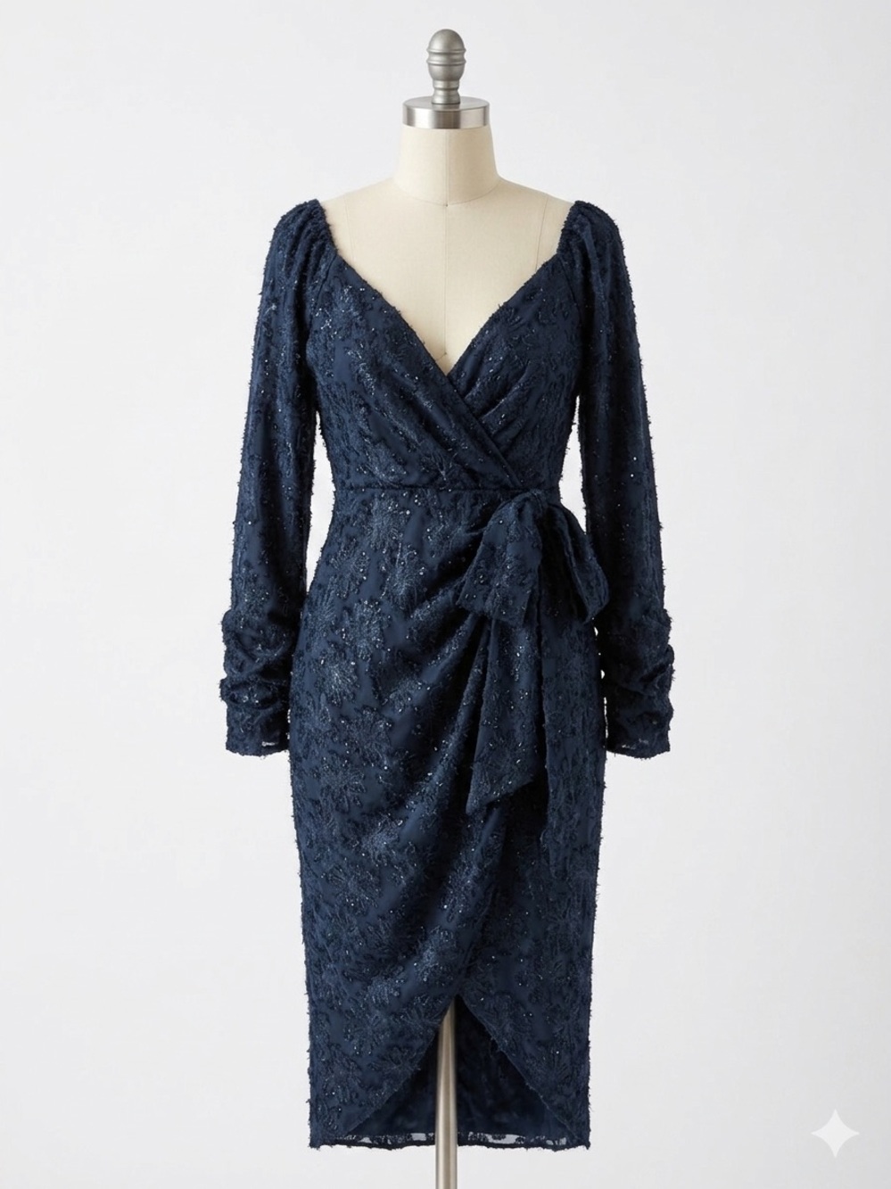 ASTR NWTS Navy Floral Midi Cocktail Dress Size S Old Money Feminine